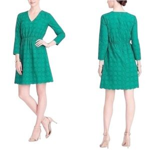 JCrew eyelet v-neck dress